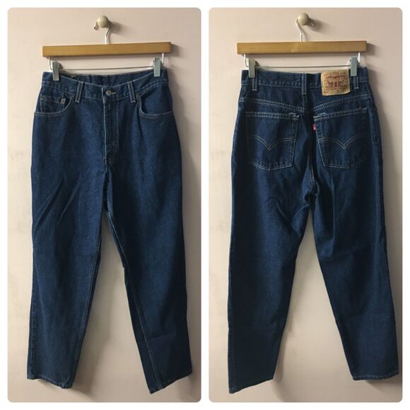 Vintage Levi’s 550 Dark Wash Relaxed Fit Tapered Leg Jeans Size 10 EUC - Picture 1 of 10